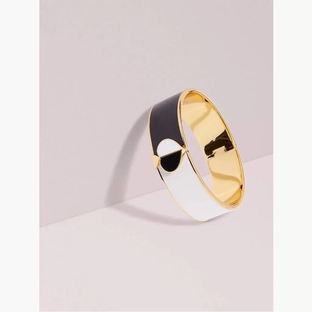 Kate Spade Black and White Heritage Spade Bangle